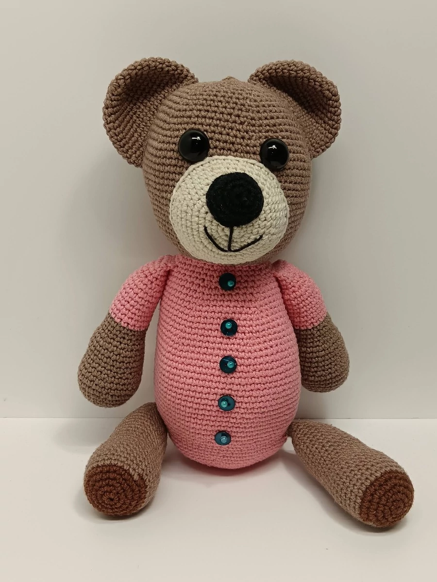 Málna,  a pizsamás maci amigurumi minta